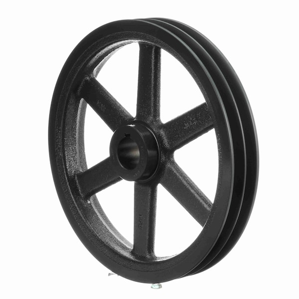 2 Groove Cast Iron Fhp - Finished Bore Sheave, 2BK120X 1 7/16